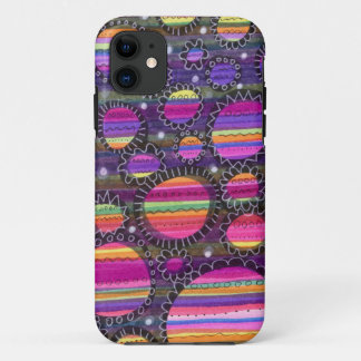 Regenboogcirkel Doodle iPhone 11 Hoesje