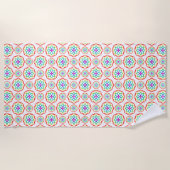 Regenboogcirkelpatroon Boho Strandlaken (Voorkant)