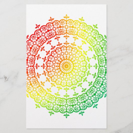 Regenboogcirkels Briefpapier (Voorkant)