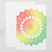 Regenboogcirkels Briefpapier (Voorkant / Achterkant)