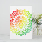 Regenboogcirkels Briefpapier (Staand voorkant)