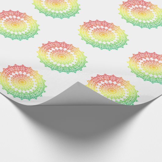 Regenboogcirkels Cadeaupapier (Hoek)