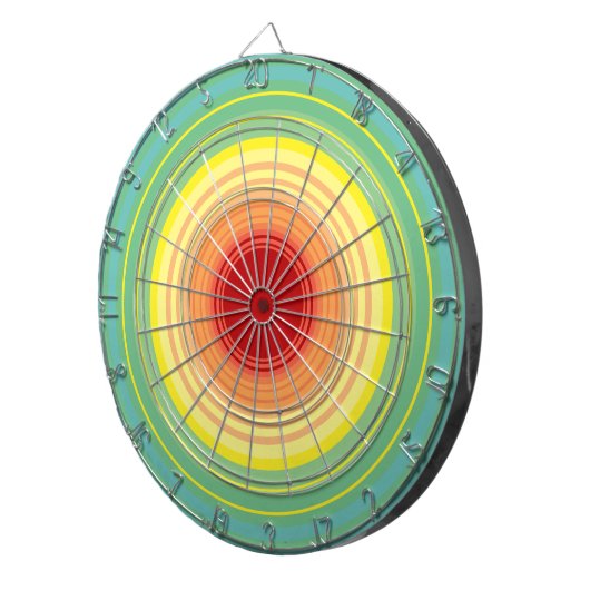 regenboogcirkels dartbord (Voorkant Rechts)