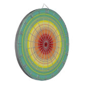 regenboogcirkels dartbord (Voorkant Links)