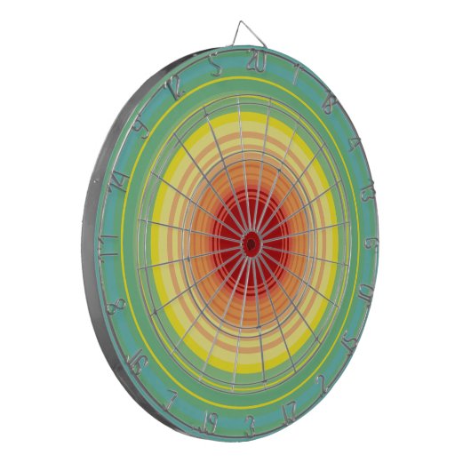 regenboogcirkels dartbord (Voorkant Links)