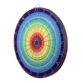 regenboogcirkels dartbord (Voorkant Rechts)