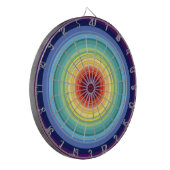 regenboogcirkels dartbord (Voorkant Links)