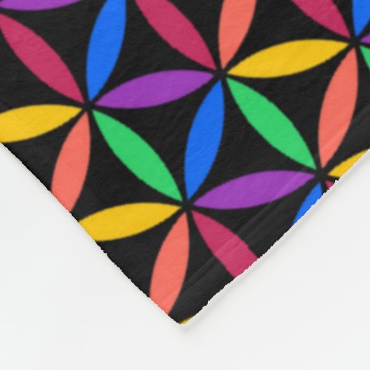 Regenboogcirkels Fleece Deken (Hoek)