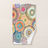 Regenboogcirkels handdoeken (Handdoek)