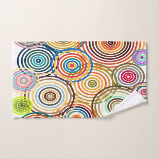 Regenboogcirkels handdoeken (Handdoek)