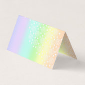 Regenboogcirkels in cirkels gevouwen Visitekaartje (Achterkant)