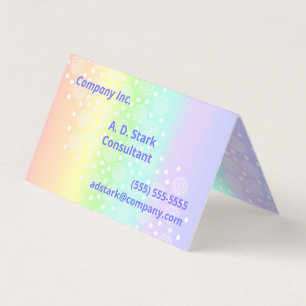 Regenboogcirkels in cirkels gevouwen Visitekaartje