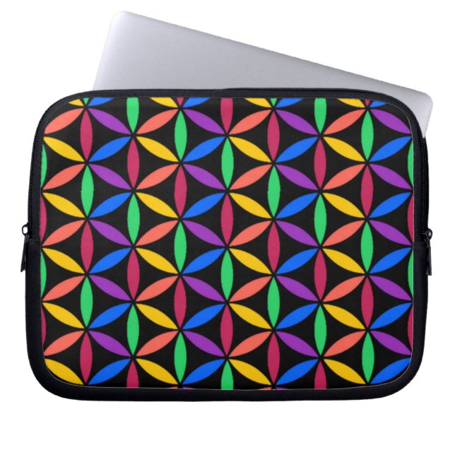 Regenboogcirkels Laptop Sleeve (Voorkant)