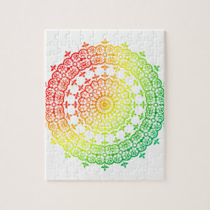 Regenboogcirkels Legpuzzel