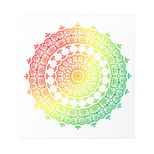Regenboogcirkels Notitieblok (Voorkant)