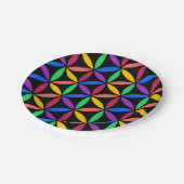 Regenboogcirkels Papieren Bordje (Gekanteld)