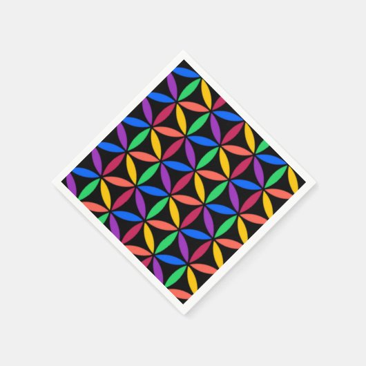 Regenboogcirkels Servetten (Hoek)