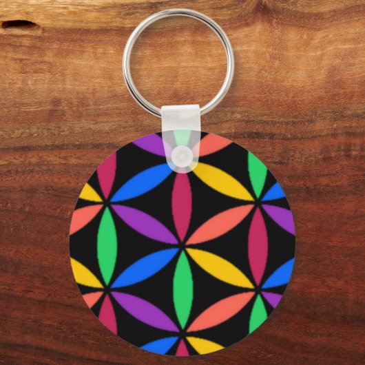 Regenboogcirkels Sleutelhanger (Voorkant)