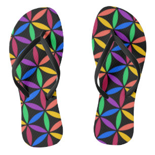 Regenboogcirkels Teenslippers