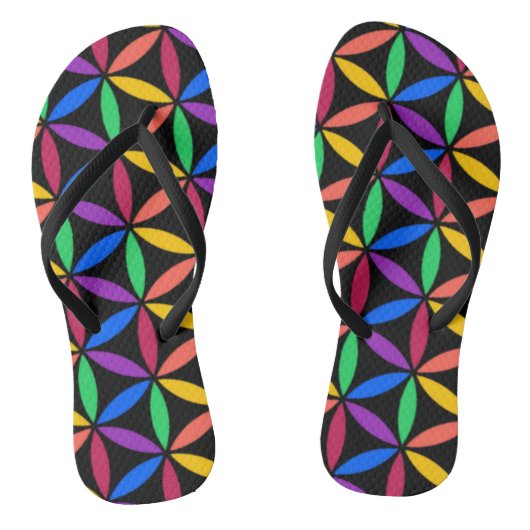 Regenboogcirkels Teenslippers (Voetbed)