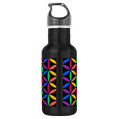 Regenboogcirkels Waterfles (Achterkant)