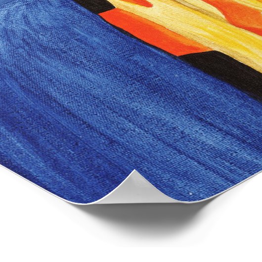 Regenboogclown Poster (Hoek)