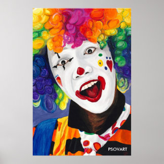 Regenboogclown Poster