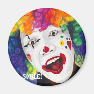 Regenboogclown, SMILE! Magneet