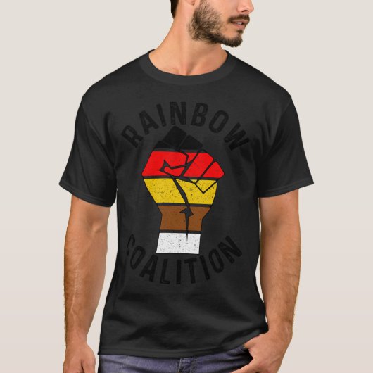 Regenboogcoalitie Fred Hampton - Chicago Politiek T-shirt (Voorkant)