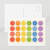 Regenboogcollage met trotscirkels briefkaart (Voorkant / Achterkant)