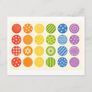 Regenboogcollage met trotscirkels briefkaart