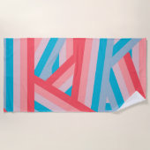 Regenboogcollage Strandlaken (Voorkant)