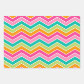 Regenboogconfetti strepen kleurrijke retro inpakpapier vel (Voorkant 2)