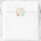 RegenboogConfetti Welkomstback Sticker (Tas)