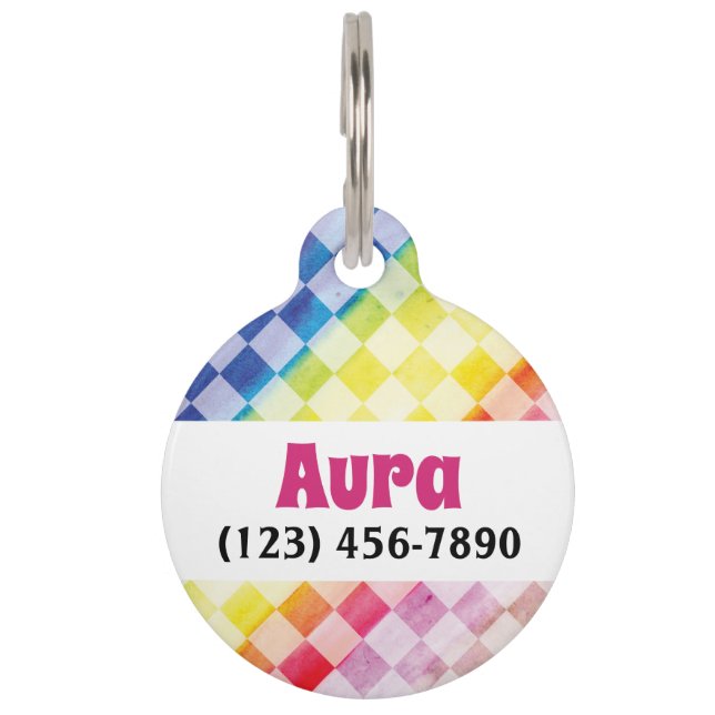 Regenboogcontroles Huisdierpenning (Voorkant)