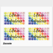 Regenboogcontroles Rechthoekige Sticker (Vel)