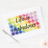 Regenboogcontroles Rechthoekige Sticker (Envelop)