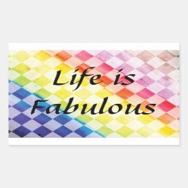 Regenboogcontroles Rechthoekige Sticker