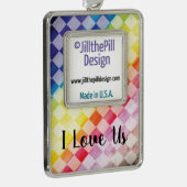 Regenboogcontroles Verzilverd Omlijst Ornament (Rechts)