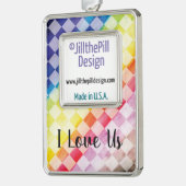 Regenboogcontroles Verzilverd Omlijst Ornament (Links)