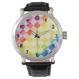 Regenboogcontroletenhorloges (met cijfers) horloge
