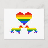 Regenboogdachshonden Briefkaart (Voorkant)