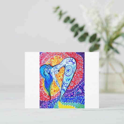 Regenboogdag van de dode zeemeermin briefkaart (Staand voorkant)