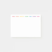 Regenboogdagen van de week Post-it® notes (Voorkant)
