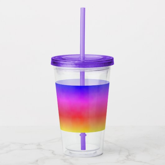 Regenboogdamp Acryl Drinkbeker (Voorkant)