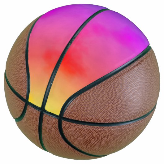 Regenboogdamp Basketbal (Schuin)