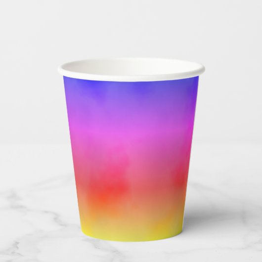 Regenboogdamp Papieren Bekers (Achterkant)