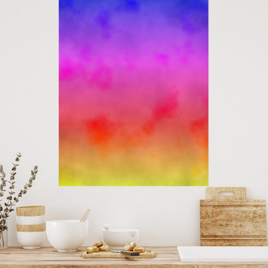 Regenboogdamp Poster (Keuken)