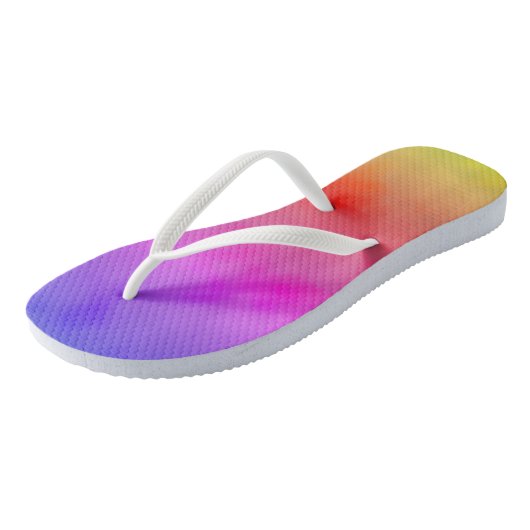 Regenboogdamp Teenslippers (Schuin)
