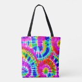 Regenboogdaskleurige canvas tas (Achterkant)